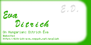 eva ditrich business card